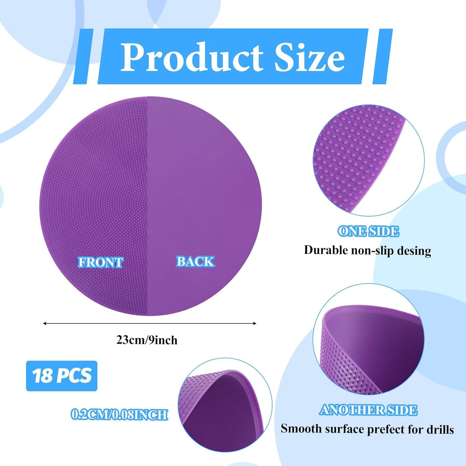 Marcadores de Puntos Conos Planos MAQUITA 18 Pcs 23 cm Antideslizantes