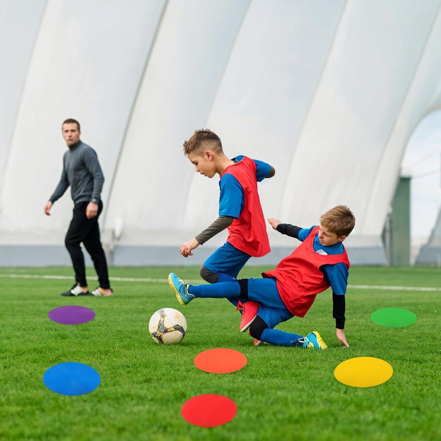 Marcadores de Puntos Conos Planos MAQUITA 18 Pcs 23 cm Antideslizantes