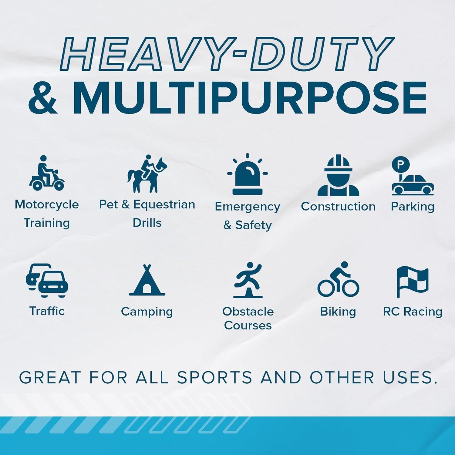 Conos de Entrenamiento LVL10 Sports - 10 Conos de 30.48 cm