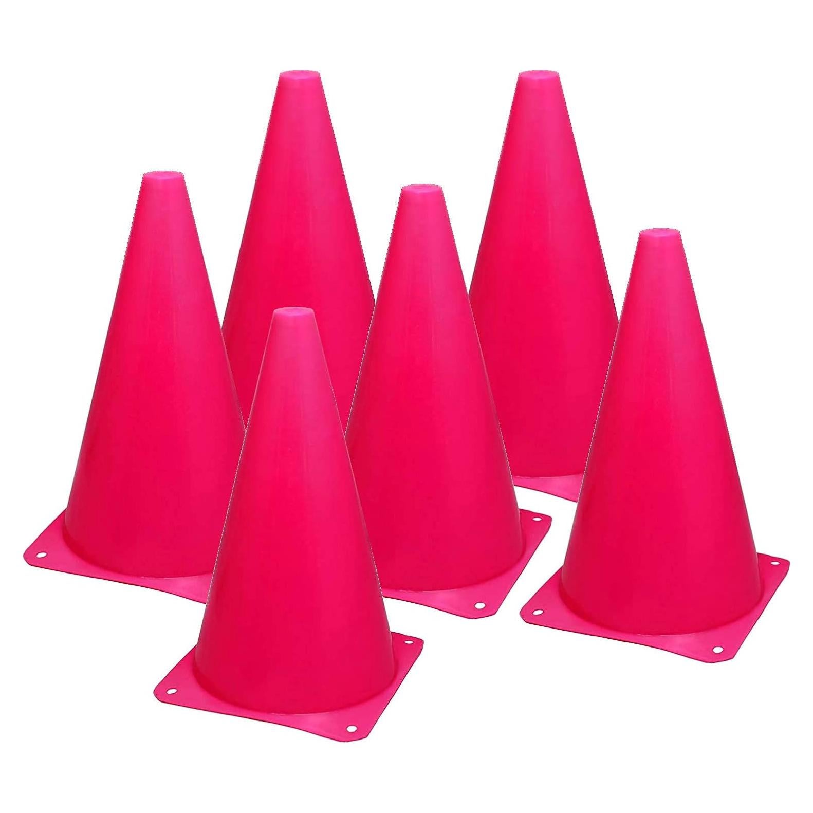 Set de 10 Conos de Marcado Rosa Fluorescente 22.86 cm