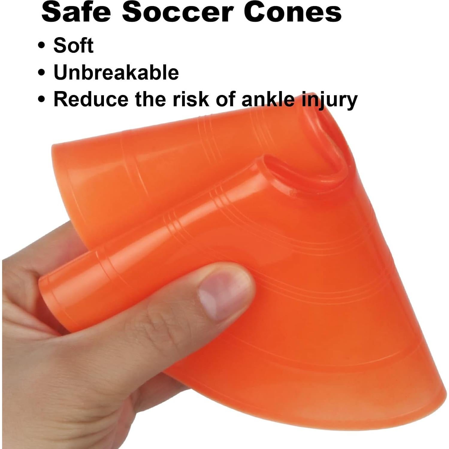 60 Conos de Entrenamiento DUNCHATY Naranja para Fútbol y Baloncesto