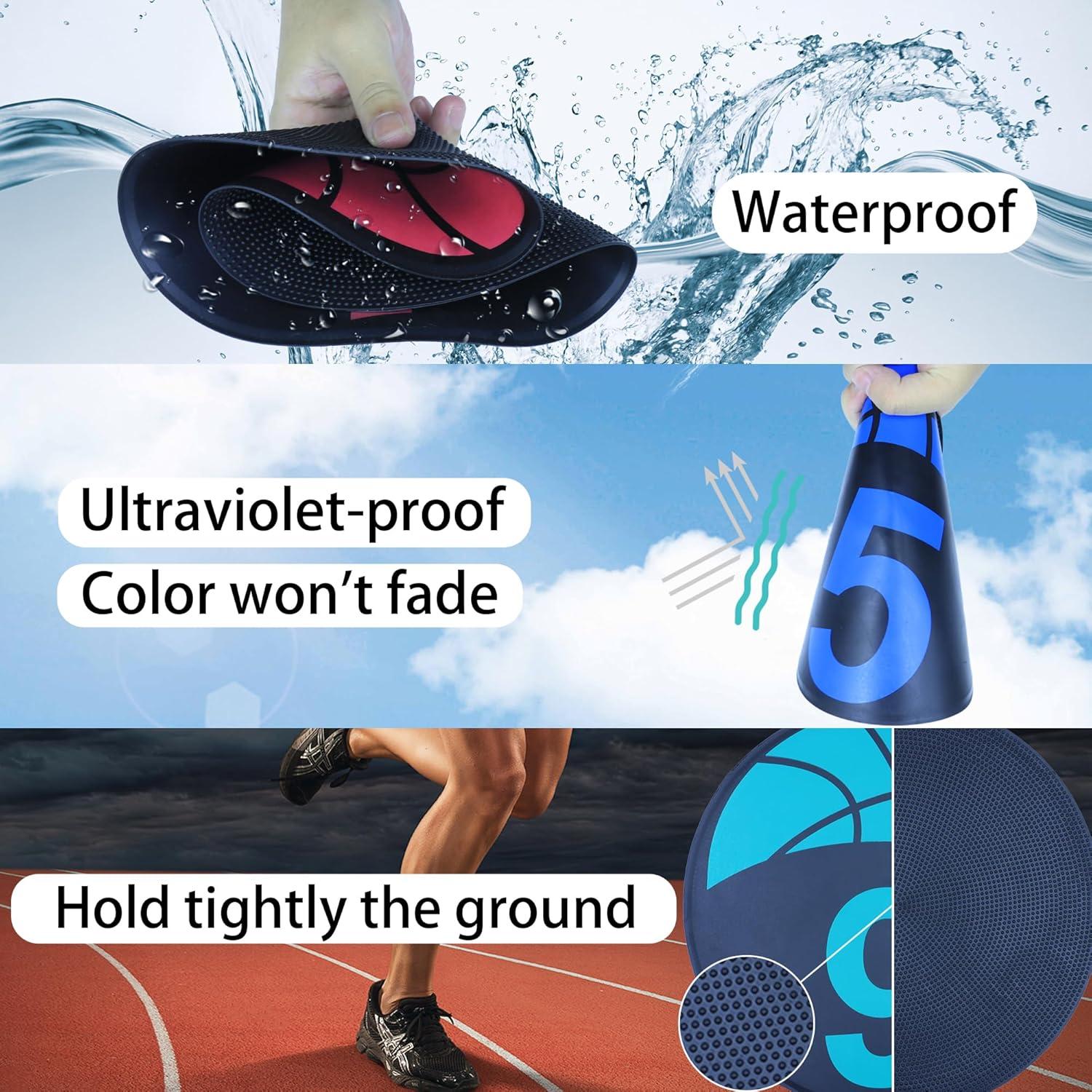 Marcadores de Entrenamiento de Baloncesto Nuburbur 10 Pcs 22.86 cm