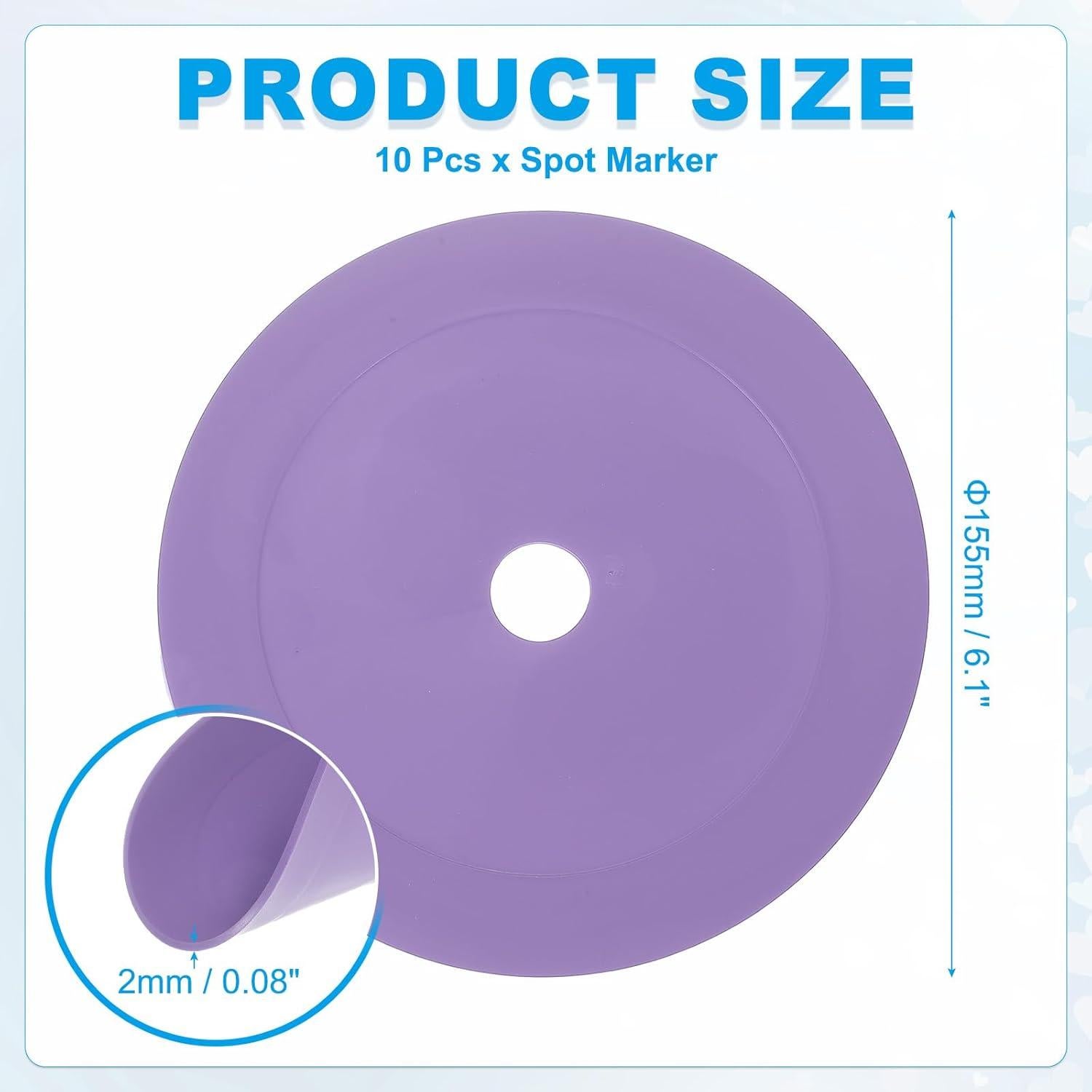 Conos de Entrenamiento PATIKIL 10 Pcs 15.24 cm TPR Antideslizantes