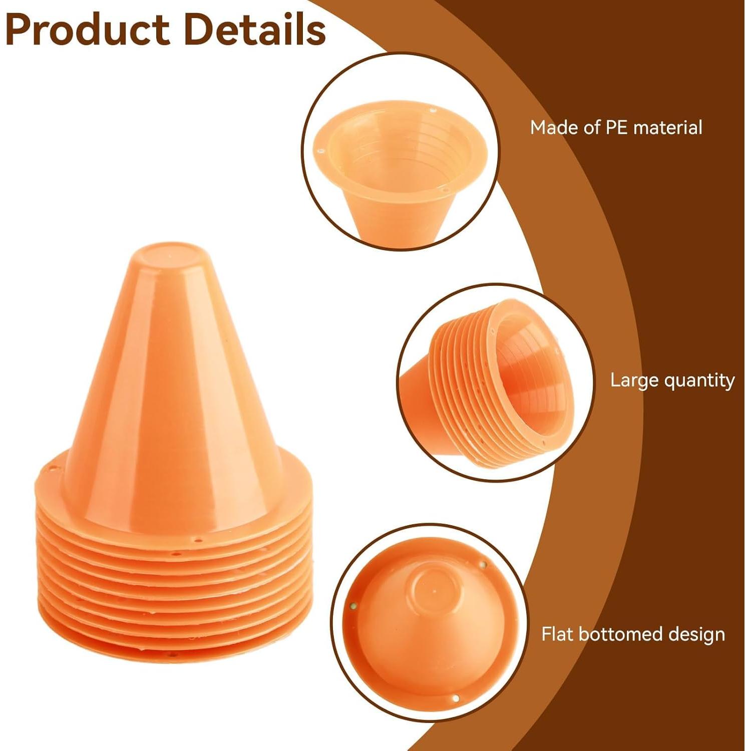 Conos de Fútbol Cyrank 10PCS Naranja 8.5cm Entrenamiento