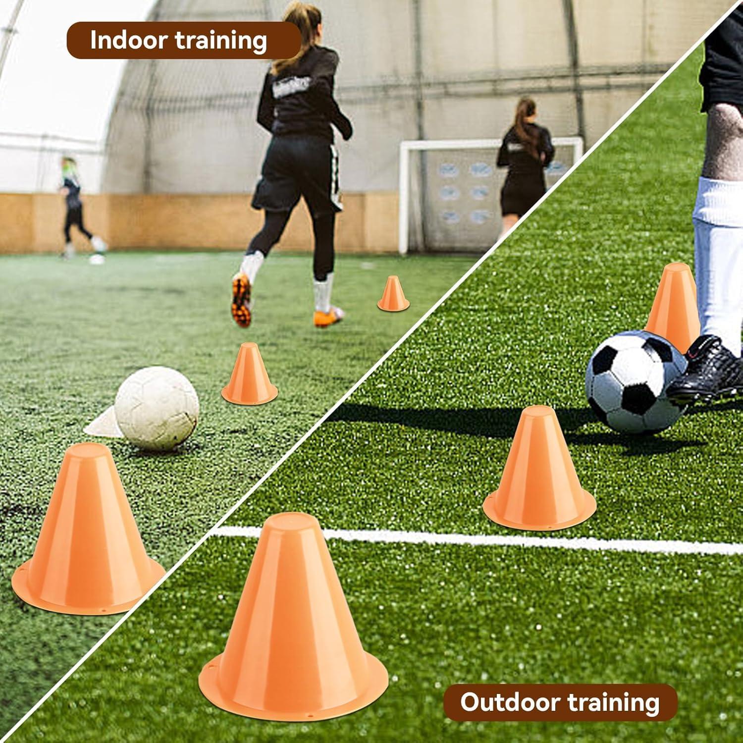 Conos de Fútbol Cyrank 10PCS Naranja 8.5cm Entrenamiento