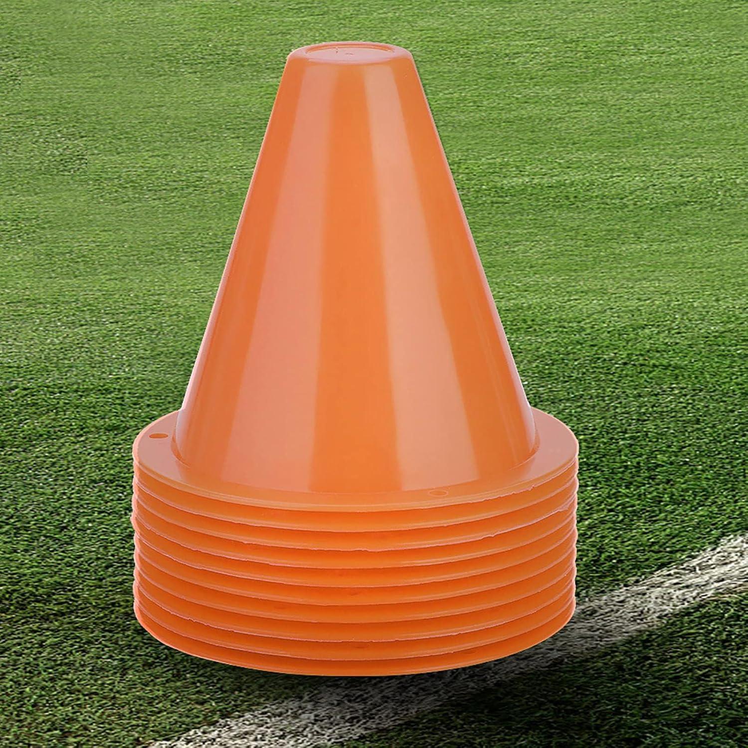 Conos de Fútbol Cyrank 10PCS Naranja 8.5cm Entrenamiento