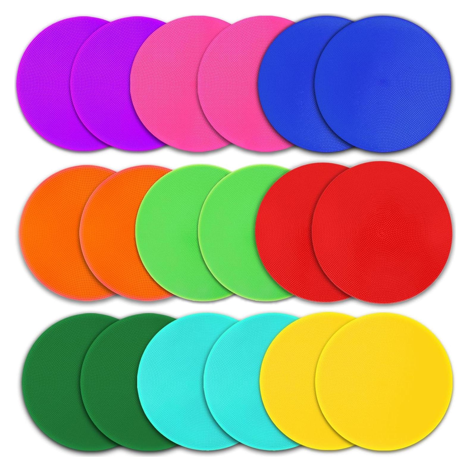 Marcadores de Puntos de Poliester SLSWHLX 18 Pcs 22.86 cm Antideslizantes