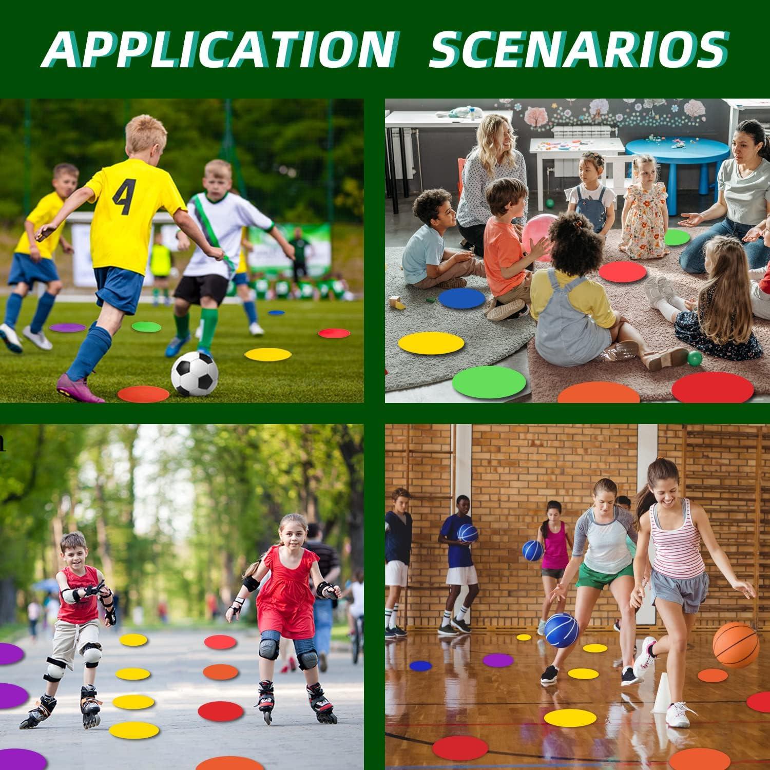 Marcadores de Puntos de Poliester SLSWHLX 18 Pcs 22.86 cm Antideslizantes