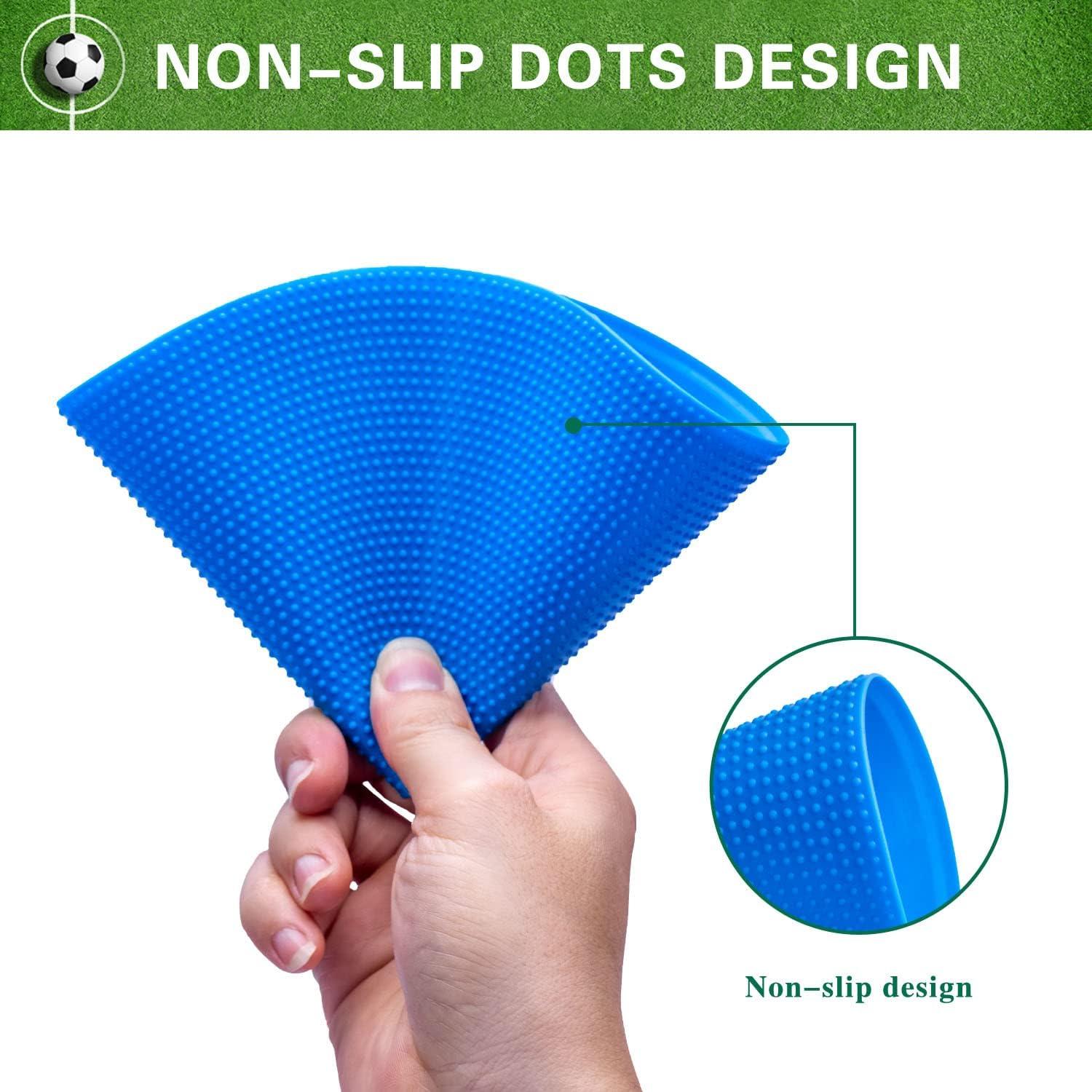 Marcadores de Piso de Goma Antideslizantes 18 Pcs Azul 22.86cm