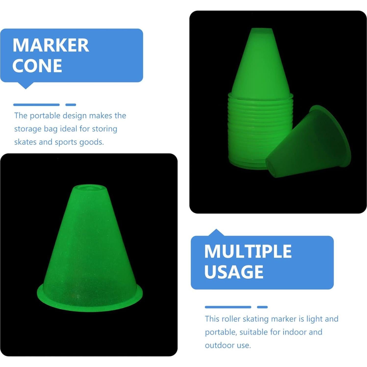 Set de 6 Conos de Marcaje Luminiscentes ifundom para Entrenamiento