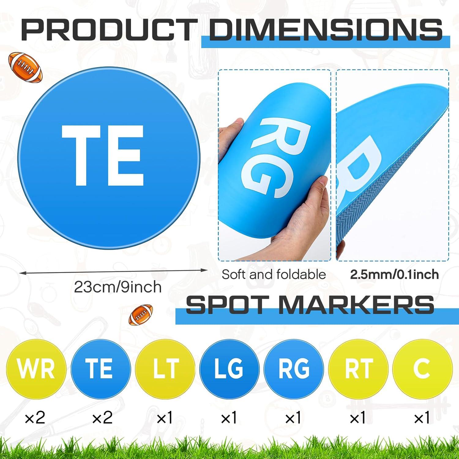 9 Marcadores de Posición de Fútbol Sonwyoung 23 cm PVC