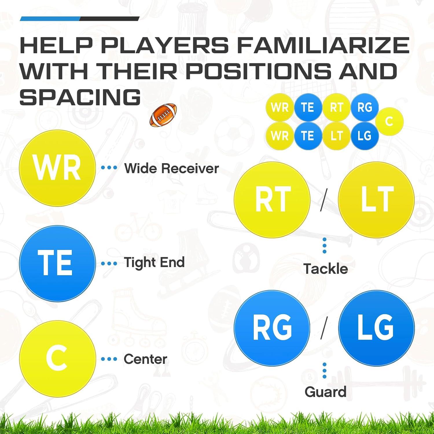 9 Marcadores de Posición de Fútbol Sonwyoung 23 cm PVC