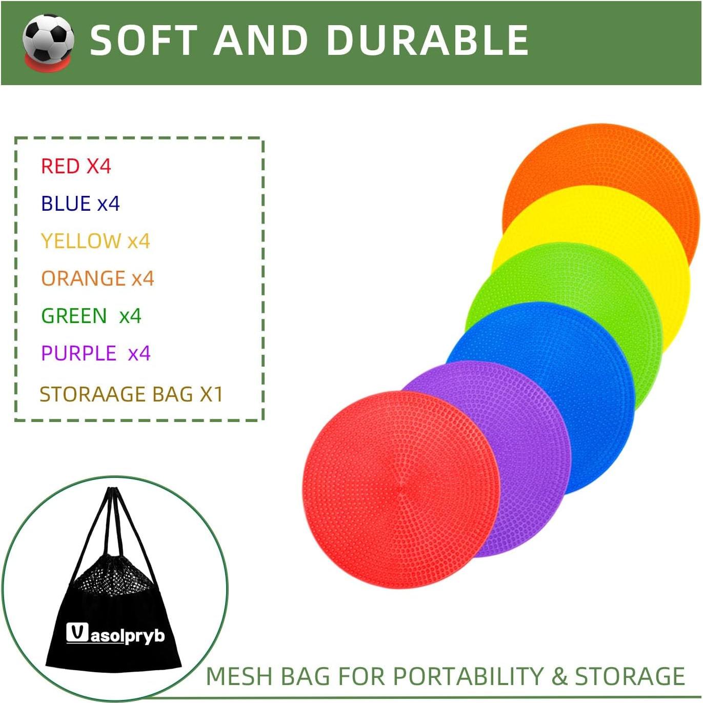 Marcadores de Puntos Vasolpryb 12 cm Antideslizantes 24 Piezas