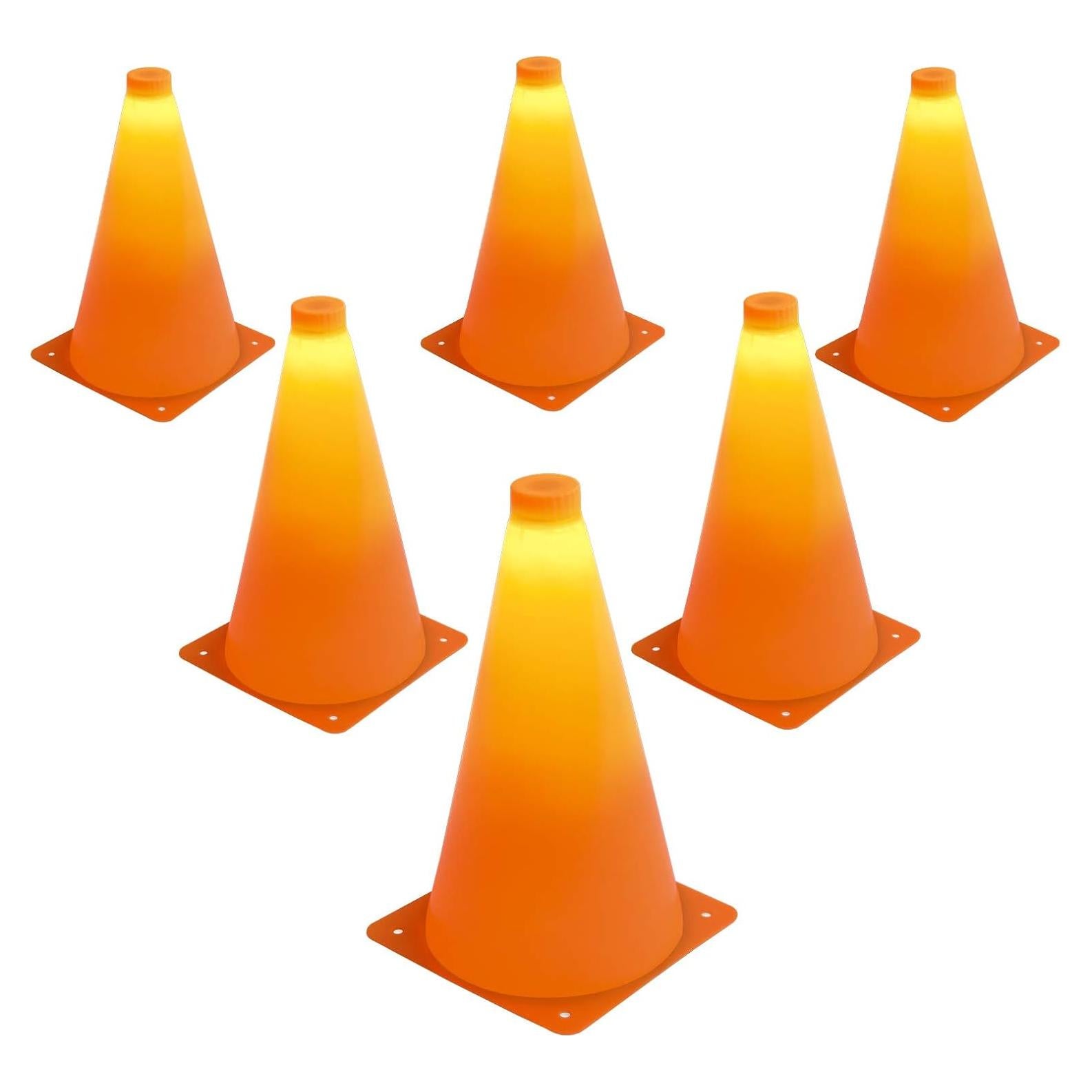 Conos LED de Entrenamiento GoSports Naranja 23 cm - Paquete de 6