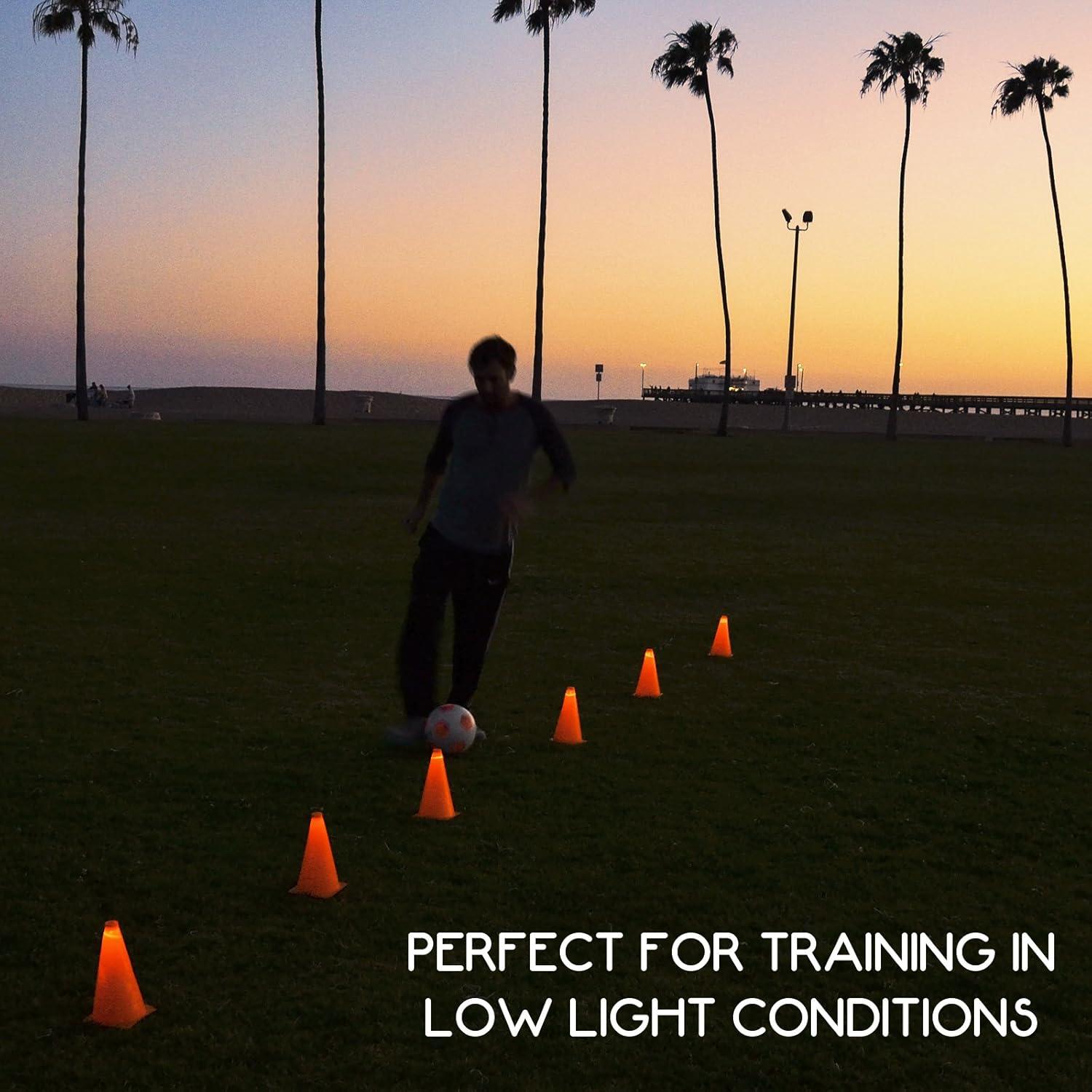 Conos LED de Entrenamiento GoSports Naranja 23 cm - Paquete de 6