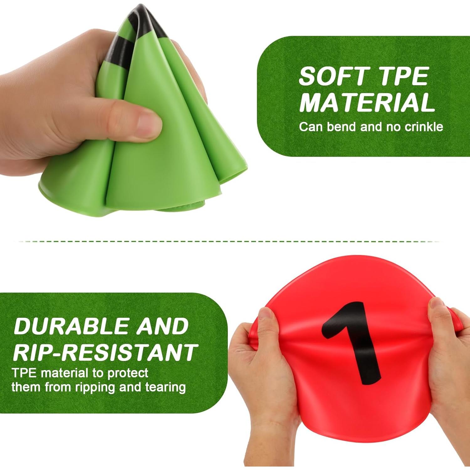 Marcadores de Puntos de Poliéster ZIECE 23cm Antideslizantes