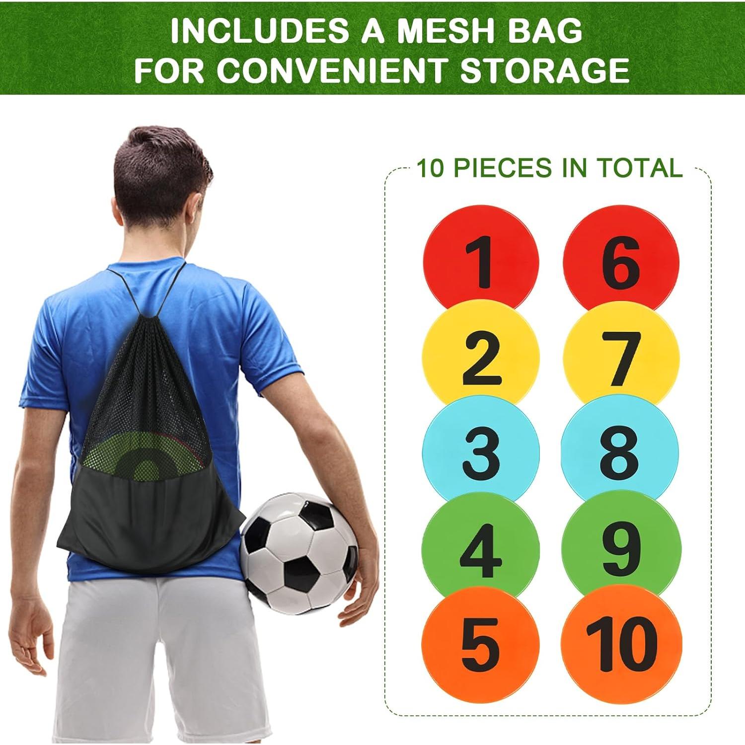 Marcadores de Puntos de Poliéster ZIECE 23cm Antideslizantes