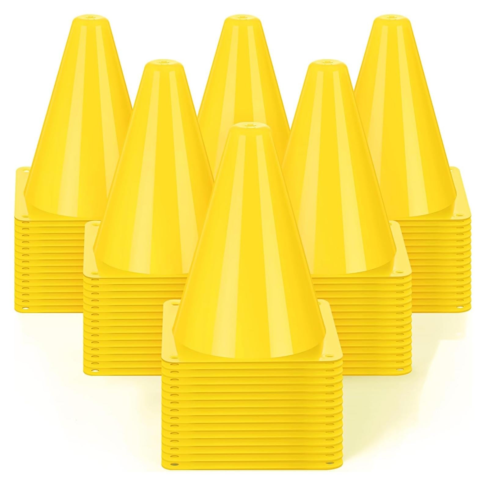 Conos de Tráfico Mini Geetery 100 Pcs 18 cm Amarillo