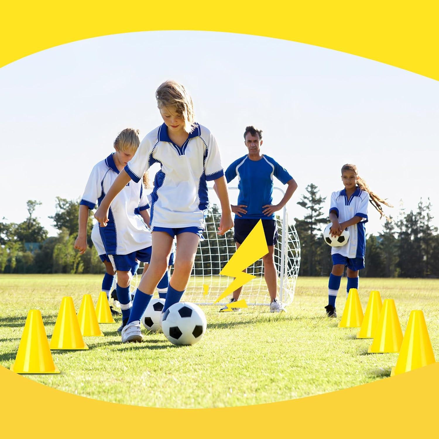 Conos de Tráfico Mini Geetery 100 Pcs 18 cm Amarillo