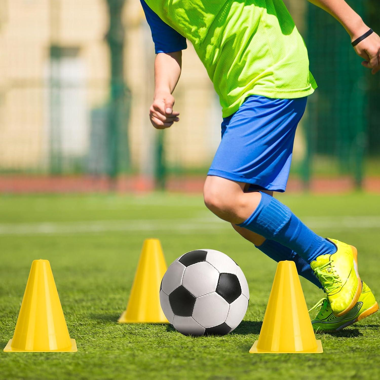 Conos de Tráfico Mini Geetery 100 Pcs 18 cm Amarillo