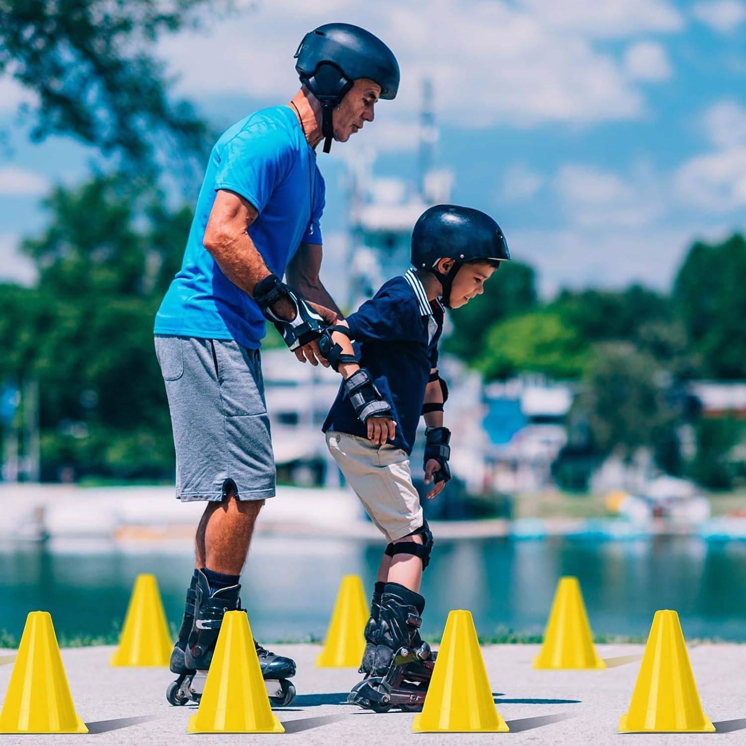 Conos de Tráfico Mini Geetery 100 Pcs 18 cm Amarillo