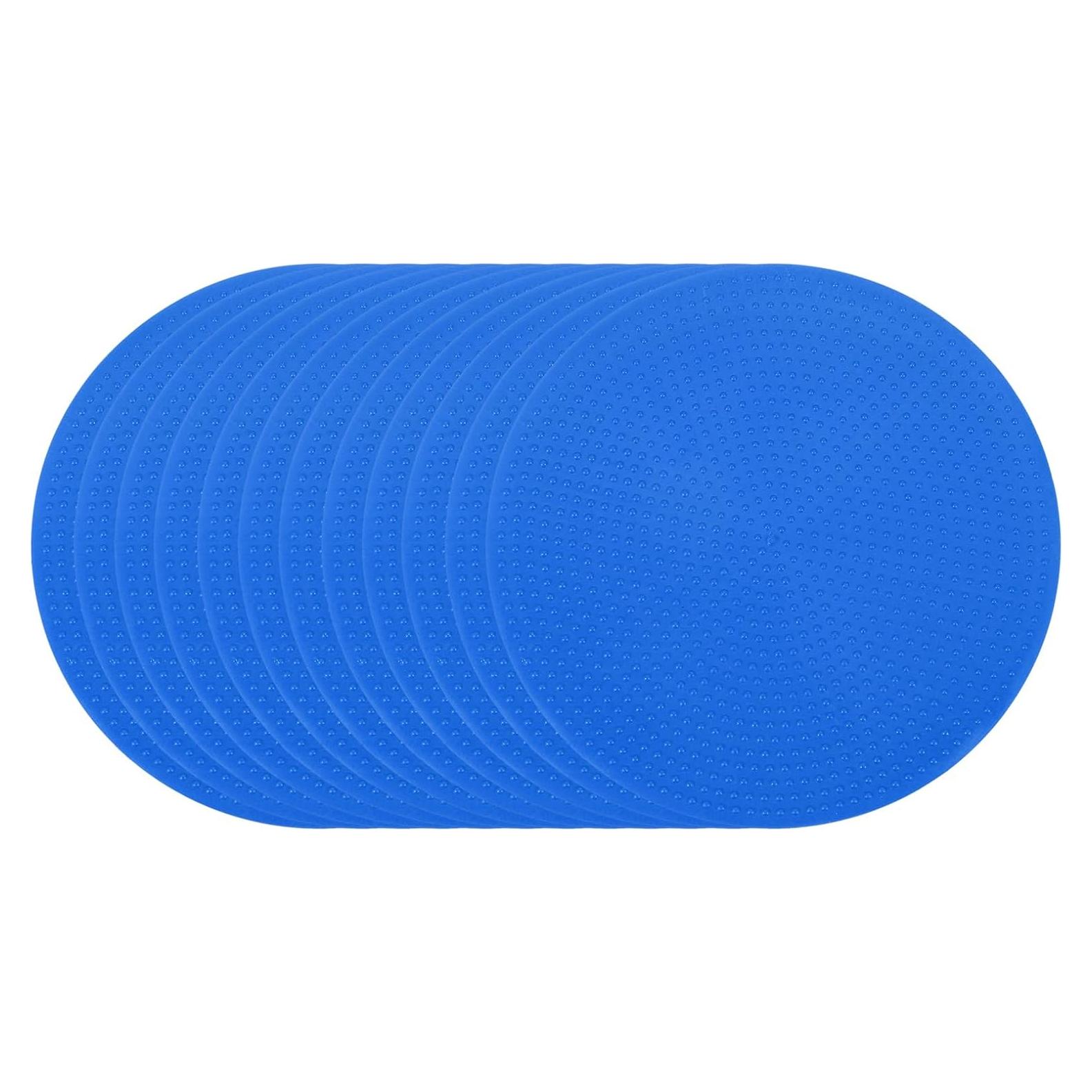 Marcadores de Puntos Antideslizantes PATIKIL 10 cm Azul - 12 Pcs