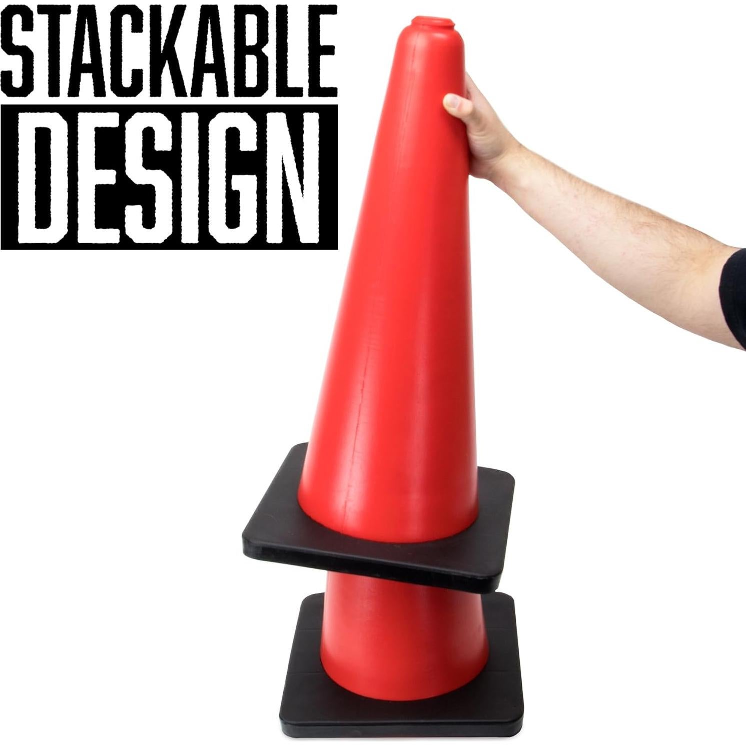 Cono de Seguridad Alto Naranja Fluorescente 61 cm Bolthead