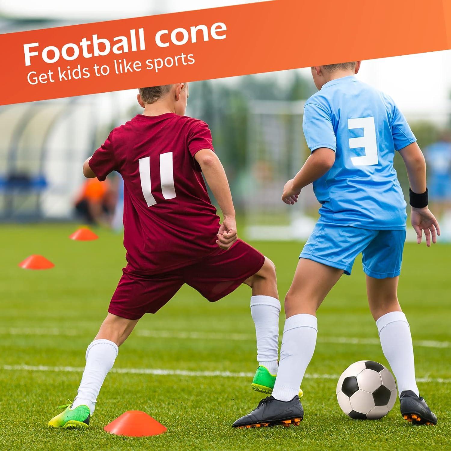 Conos de Agilidad Naranjas Kenning - 100 Piezas con Correas