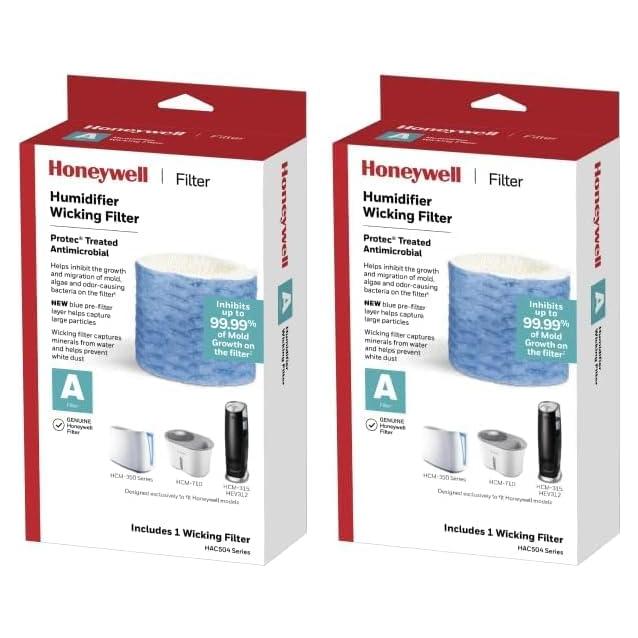 Honeywell Replacement Wicking Filter A, 2 Pack, White