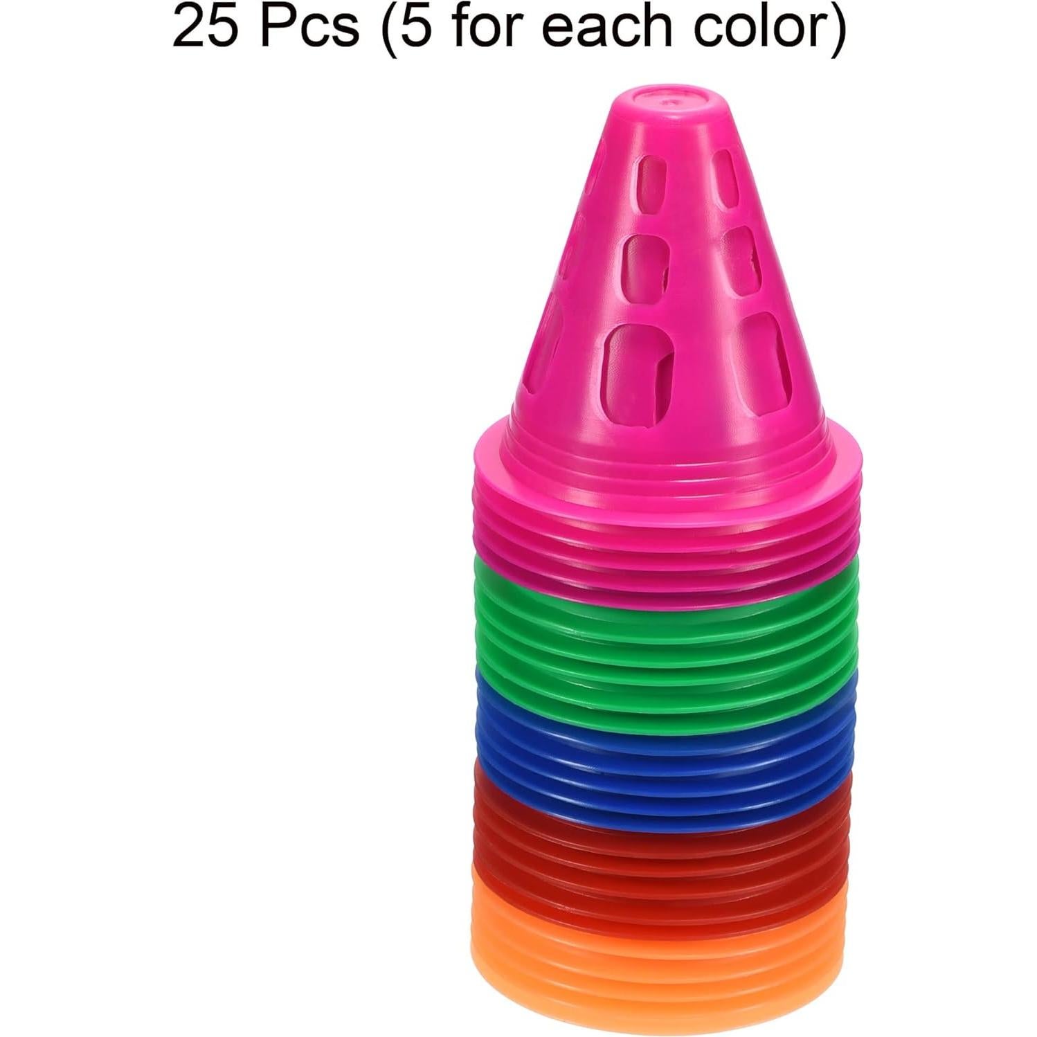 Conos de Agilidad PATIKIL, Paquete de 25 Conos Deportivos 75mm