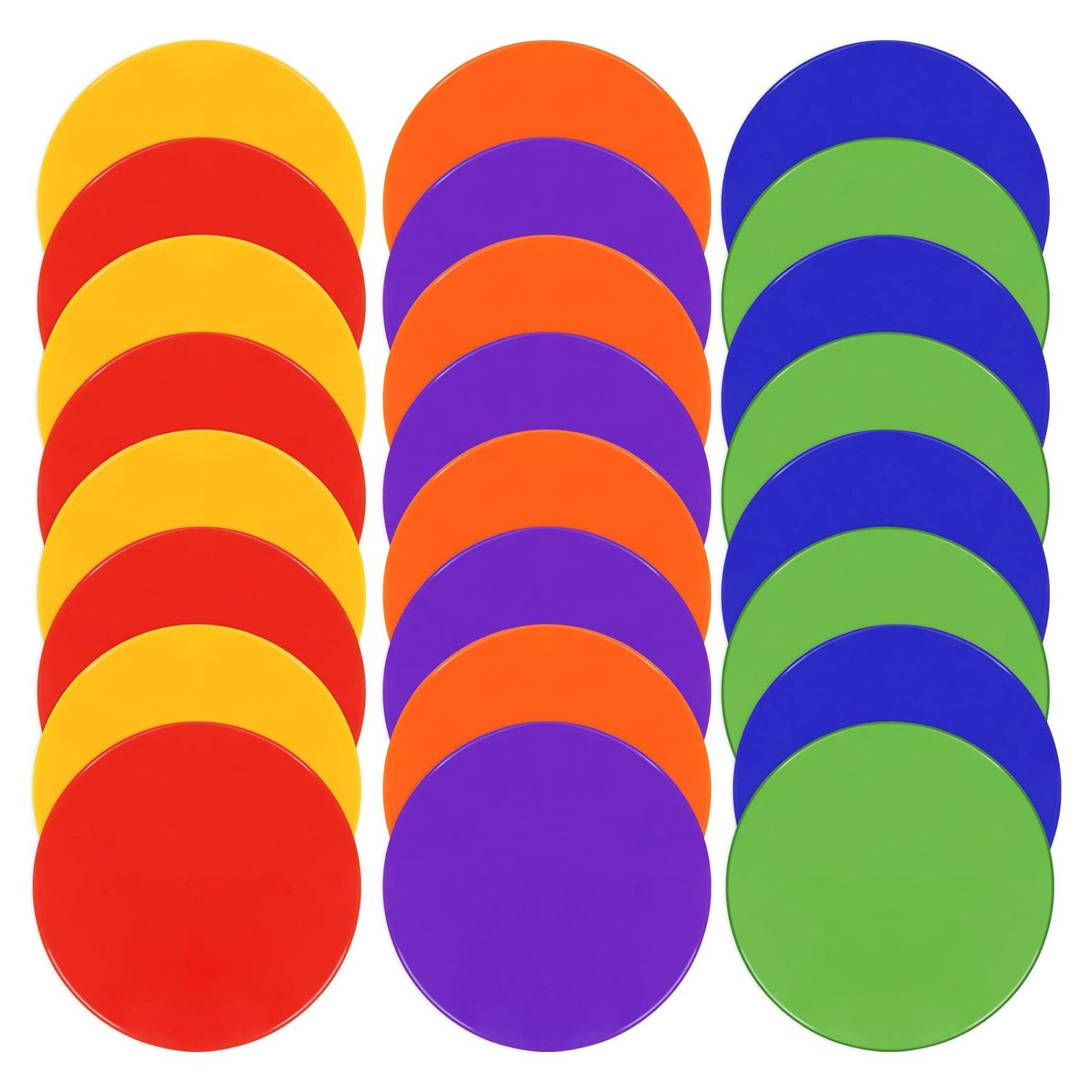 Marcadores de Piso de Goma TuXHui 9" 24 Pcs Antideslizantes