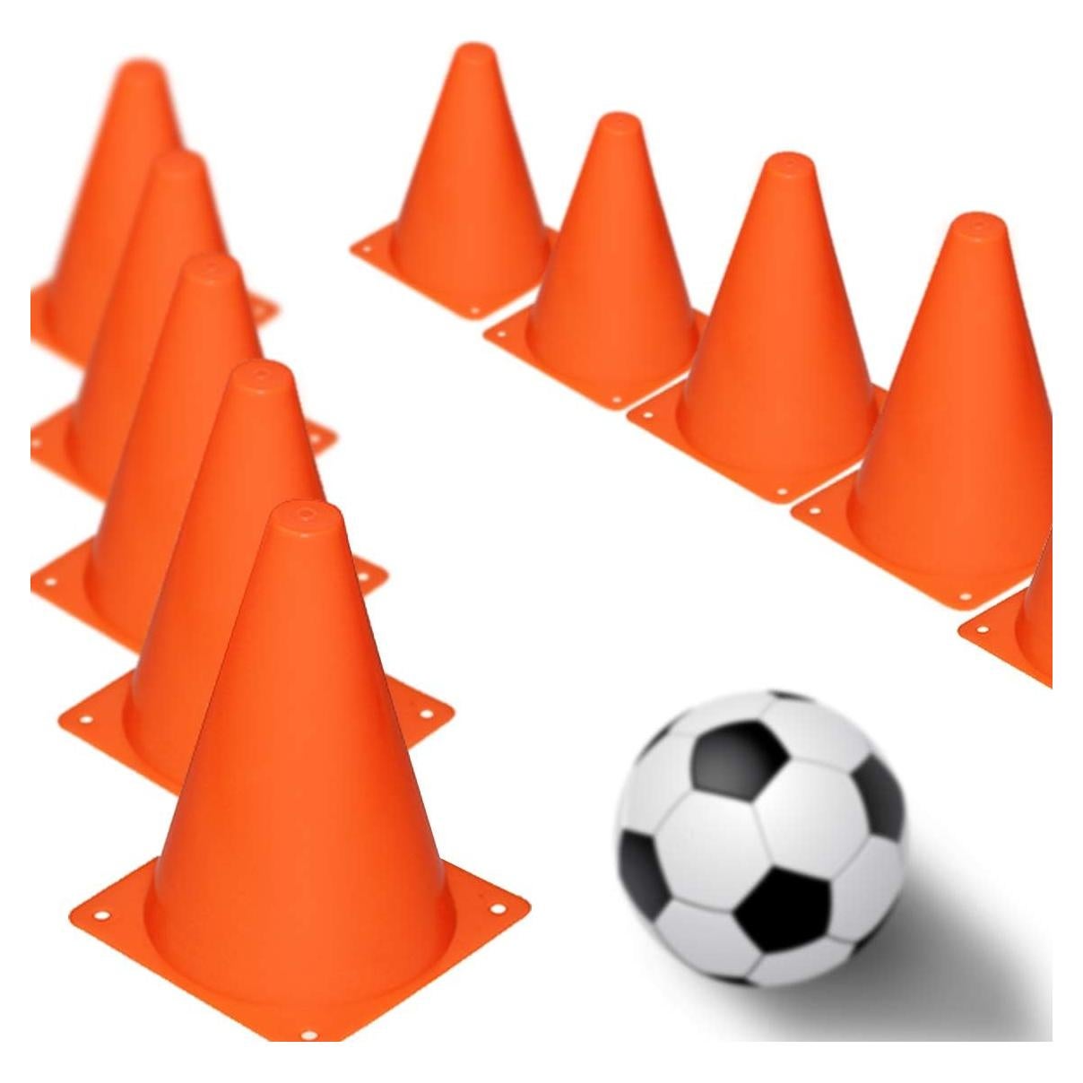 Conos de Entrenamiento de Plástico Novelty Place 12 Pcs 17.78 cm