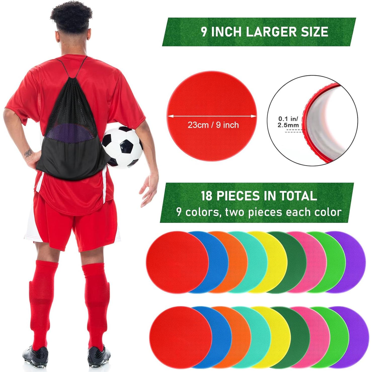 Marcadores de Puntos de Poliéster ZIECE 18Pcs 23cm Antideslizantes