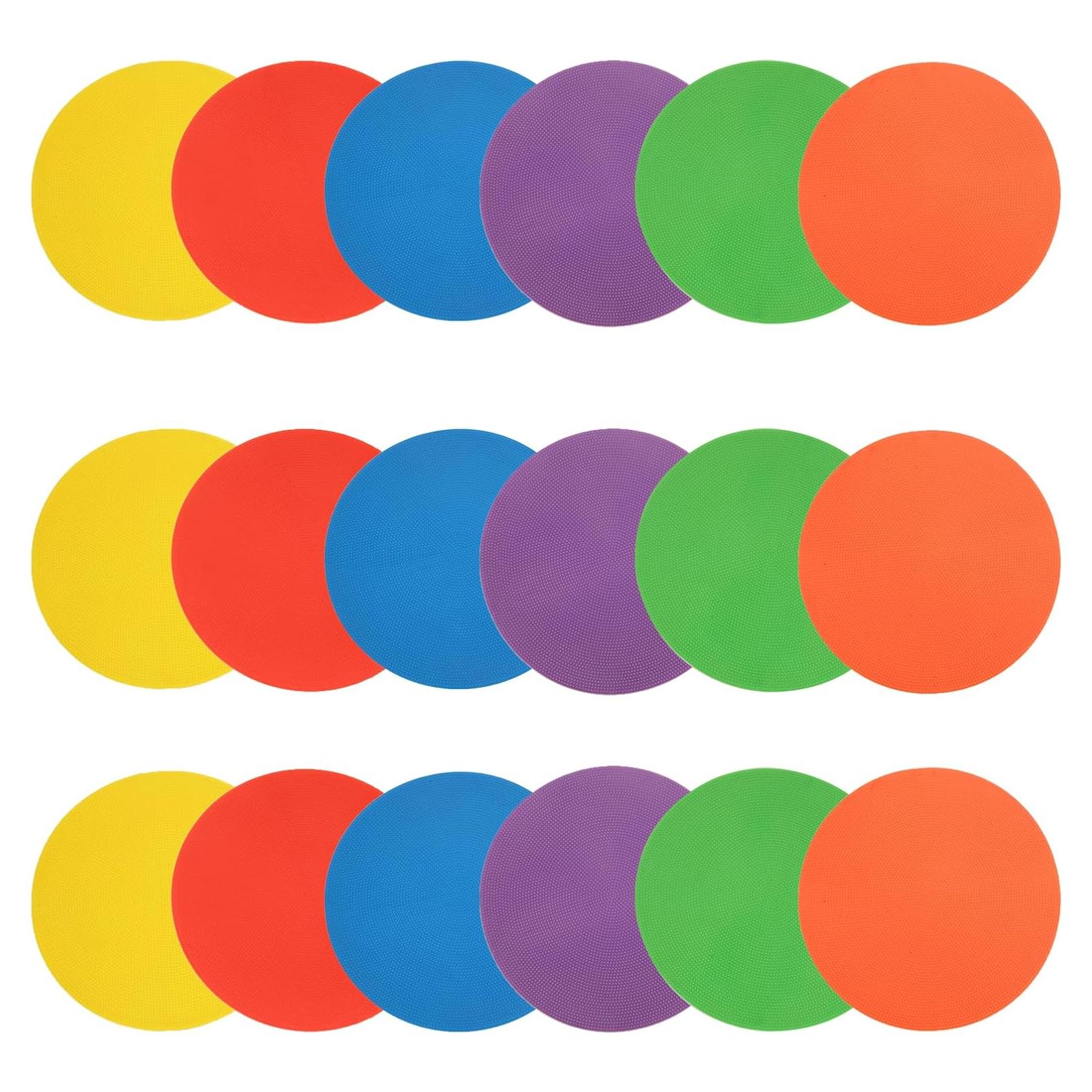 18 Marcadores de Piso Antideslizantes LOYORTY 23 cm Colores Vivos