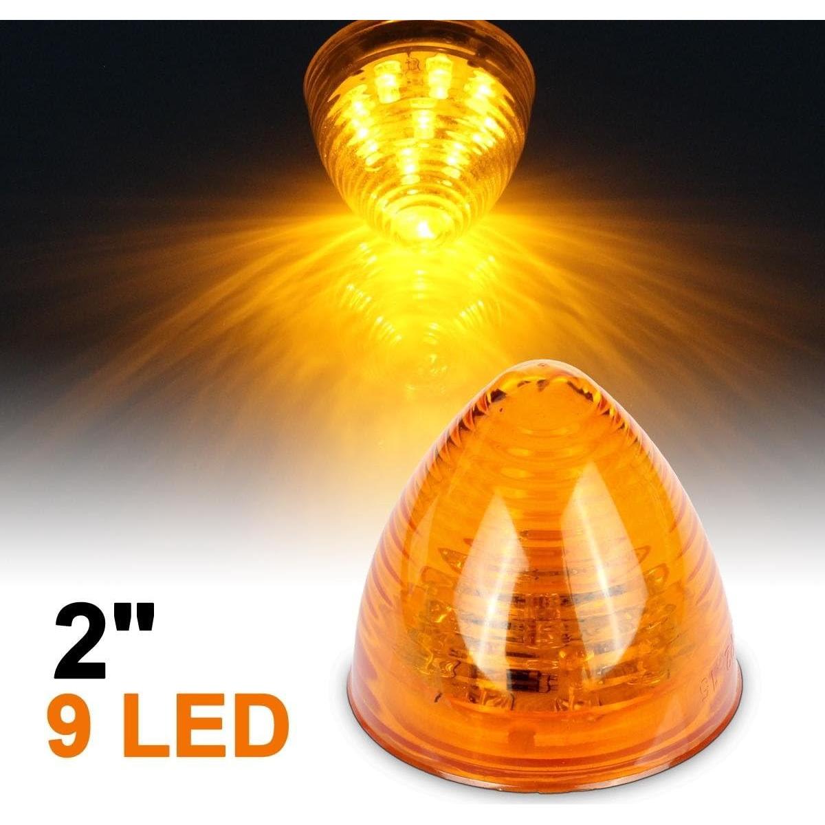 Partsam 10 Piezas 5 cm Luces de Marcador Lateral Ámbar LED