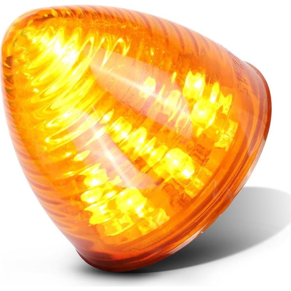Partsam 10 Piezas 5 cm Luces de Marcador Lateral Ámbar LED