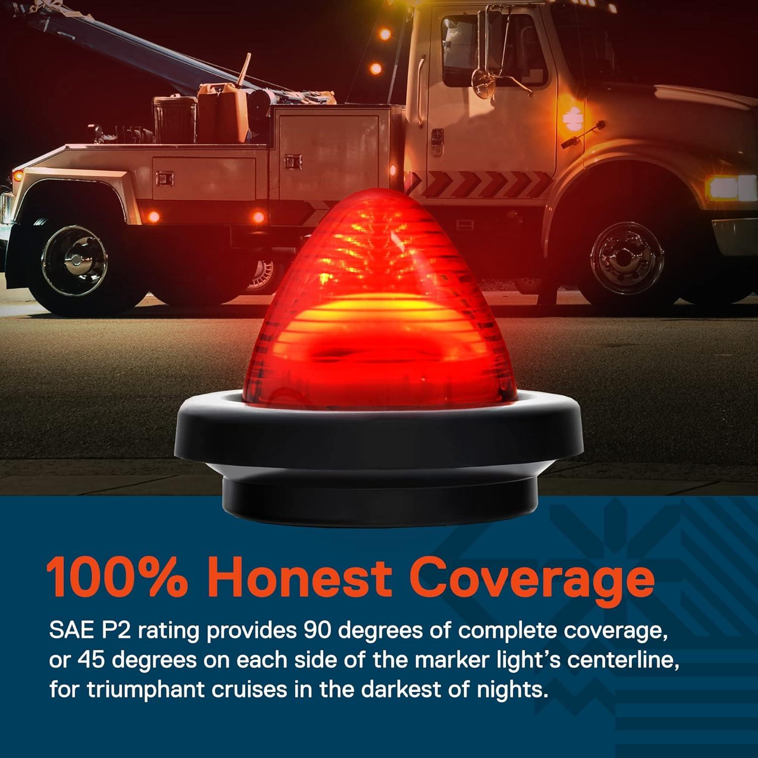 Luz Marcador Beehive 2" Rojo True Mods IP67 para Remolque