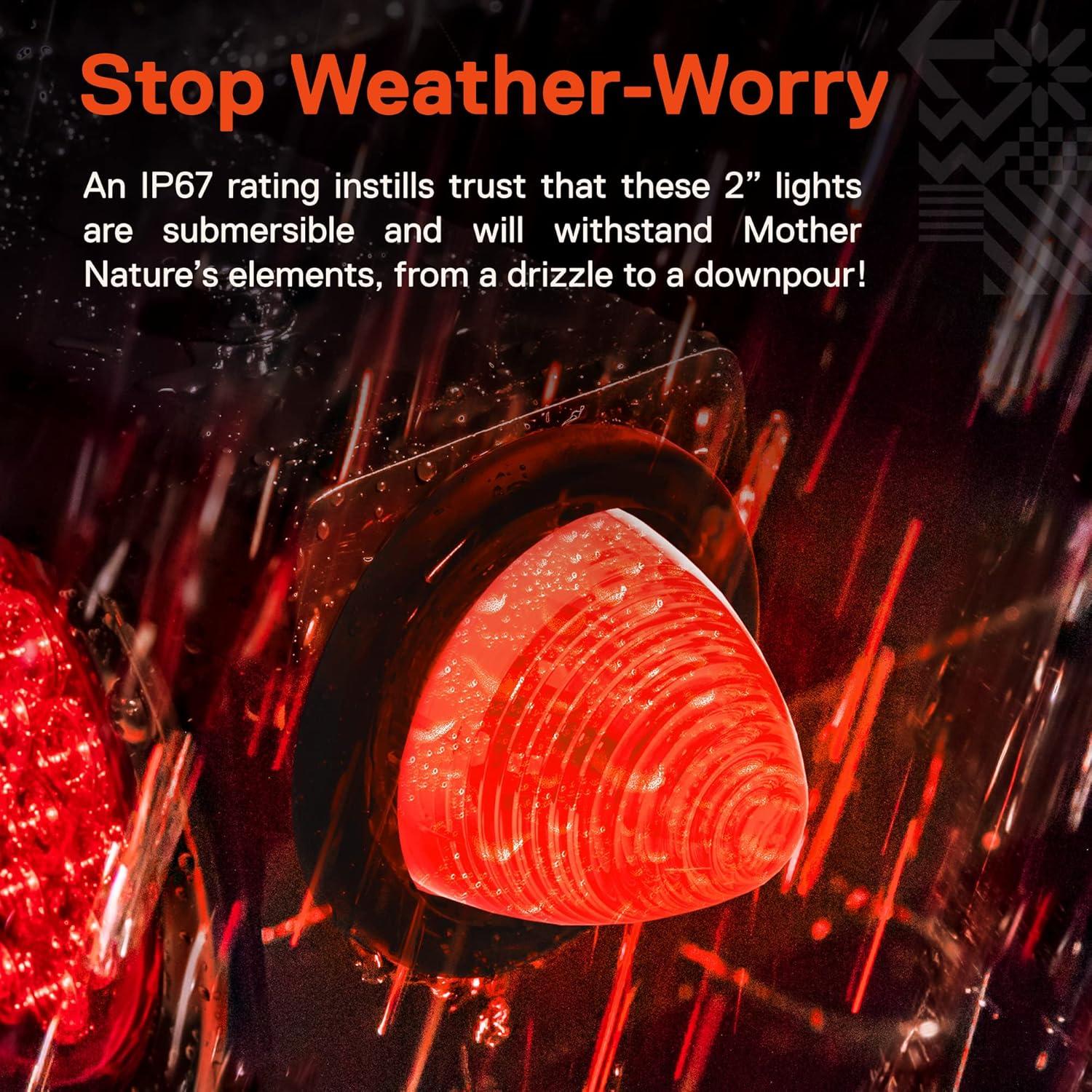 Luz Marcador Beehive 2" Rojo True Mods IP67 para Remolque