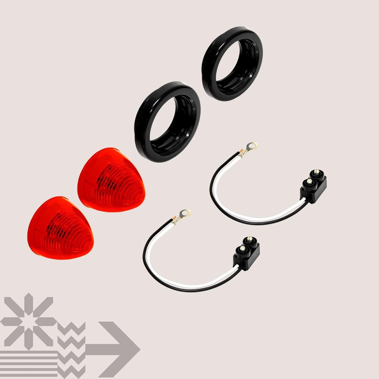 Luz Marcador Beehive 2" Rojo True Mods IP67 para Remolque