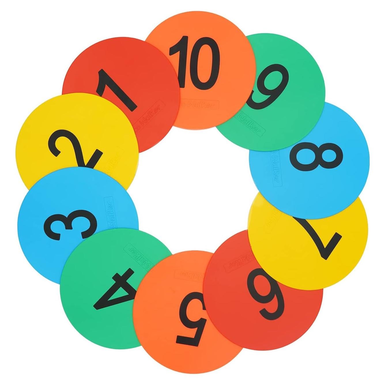 Marcadores de Piso Numerados Eco Walker TPE Antideslizantes 10 Unidades