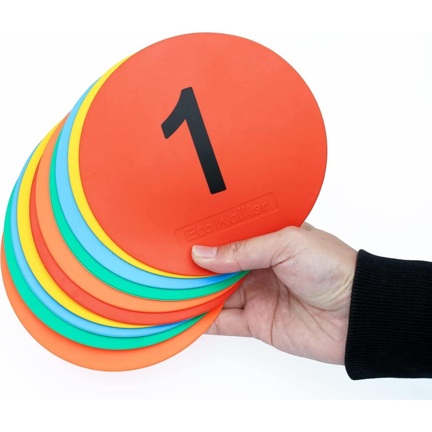 Marcadores de Piso Numerados Eco Walker TPE Antideslizantes 10 Unidades