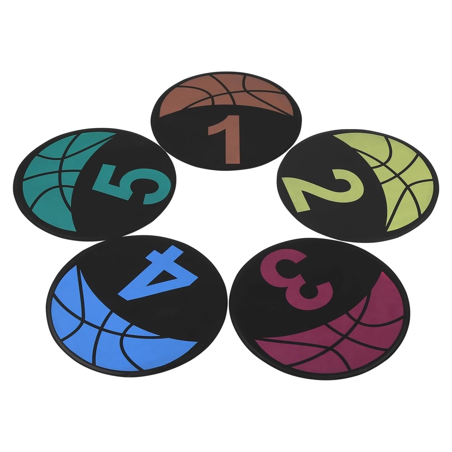 10 PCS Marcadores de Piso Baloncesto CDOKY Antideslizantes 22.86 cm