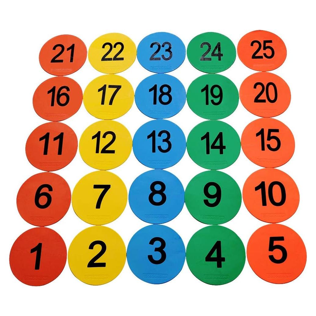 Juego de Marcadores de Punto Antideslizantes Eco Walker 20cm Set 25pcs