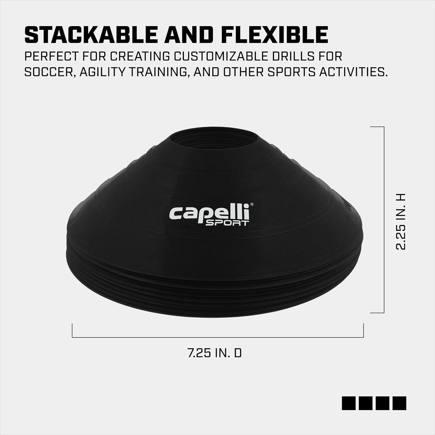 Set de 10 Conos de Entrenamiento Capelli Sport - Agilidad y Práctica