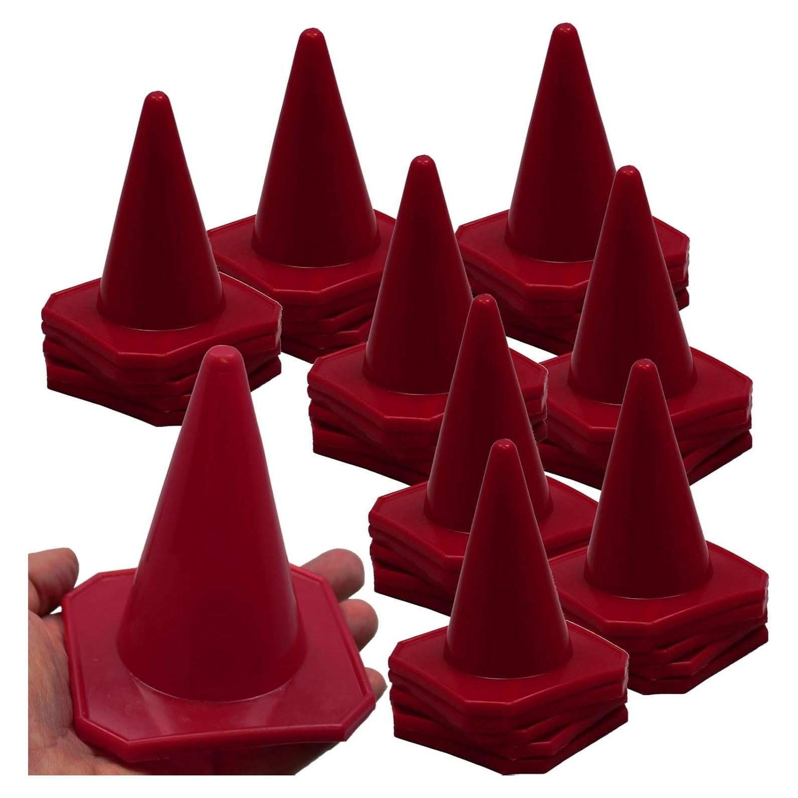 Conos de Tráfico Rojo Mini 4" BlueDot - Set de 40 para Agilidad