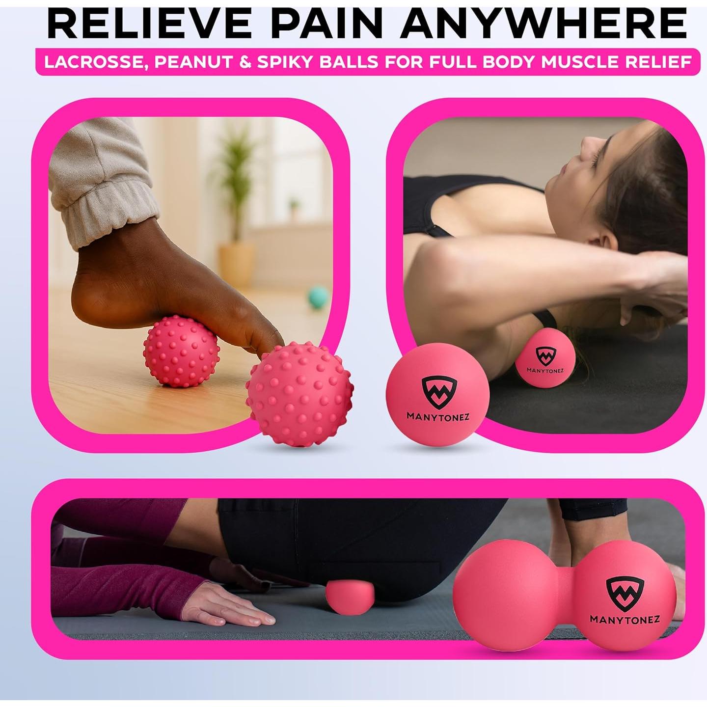 Juego de Pelotas de Masaje MANYTONEZ - Alivio Muscular y Postural