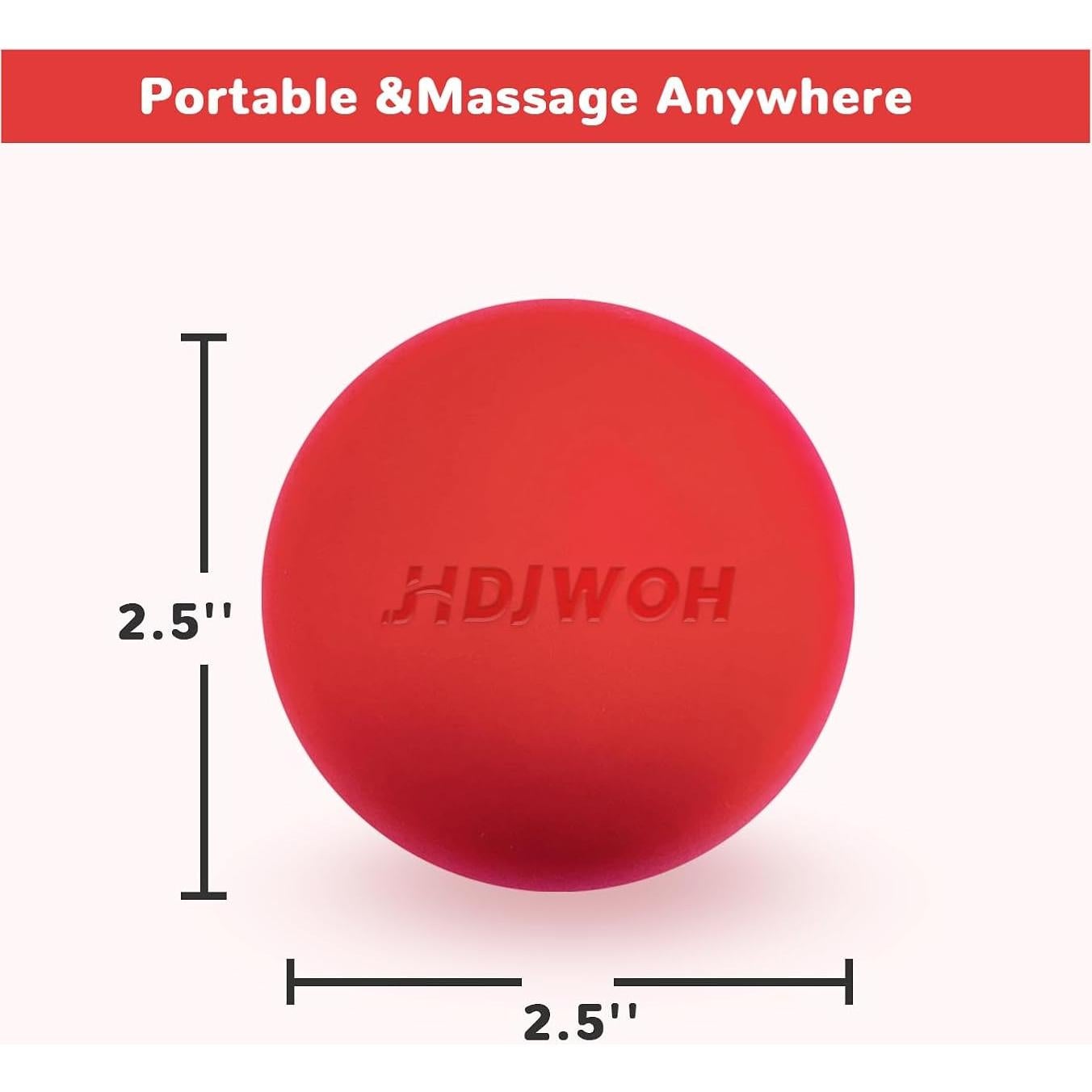 Bola de Masaje JHDJWOH Portátil 6.1cm - Alivio Miofascial 2 Piezas