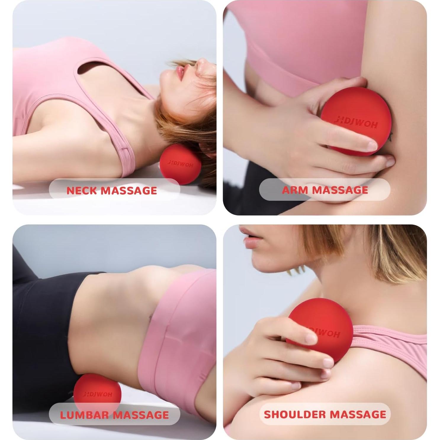 Bola de Masaje JHDJWOH Portátil 6.1cm - Alivio Miofascial 2 Piezas