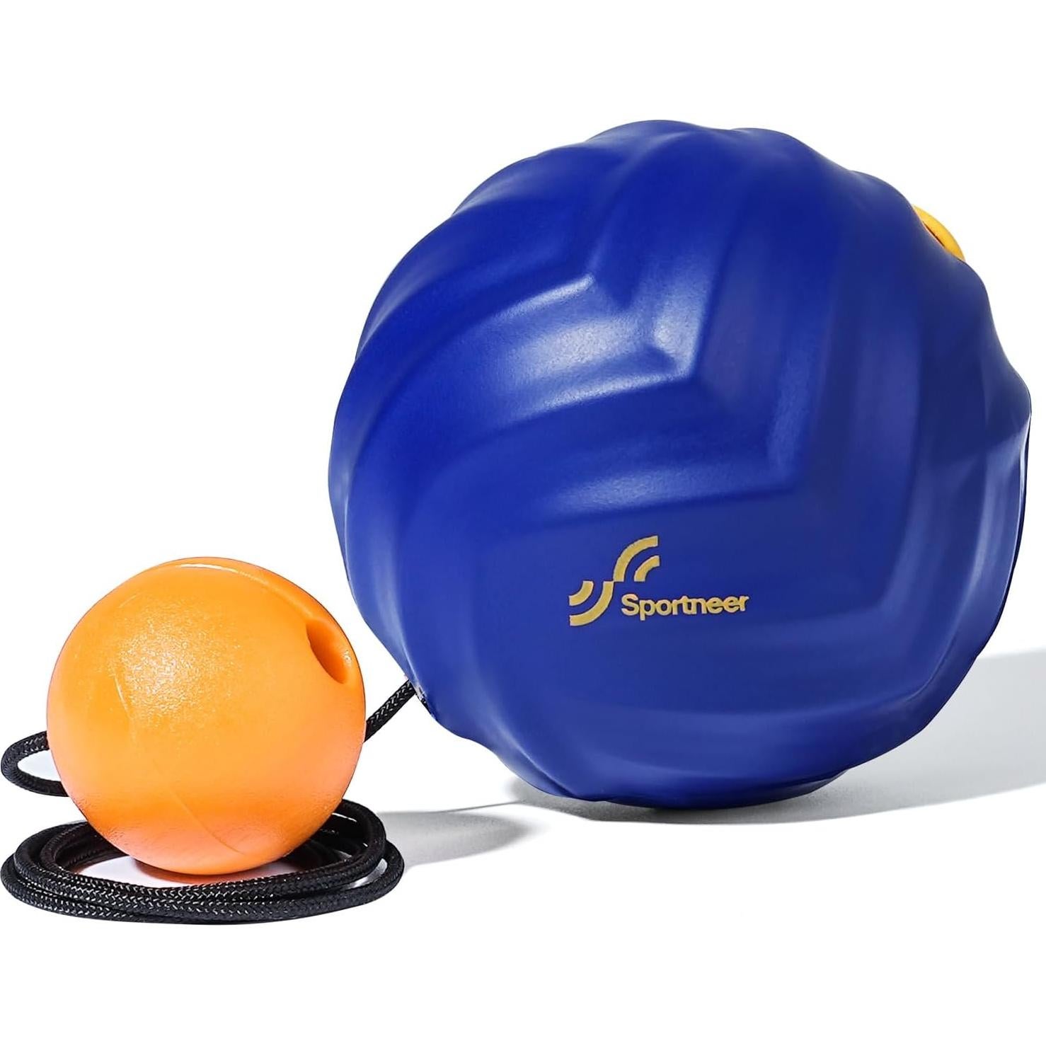 Bola de Masaje Sportneer Azul con Cuerda Desmontable 6.1cm