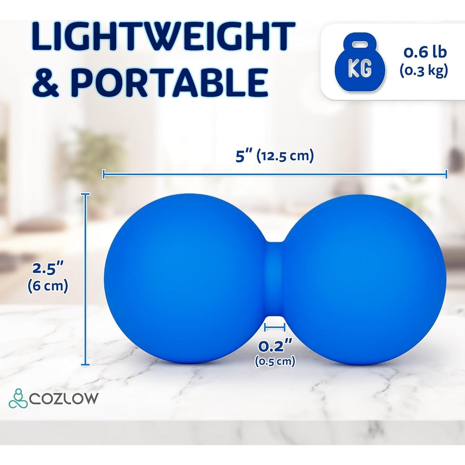 Bola de Masaje Doble Lacrosse Cozlow - Alivio Dolor Muscular